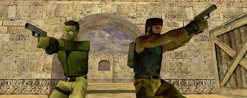 Два террориста в Counter-Strike 1.6